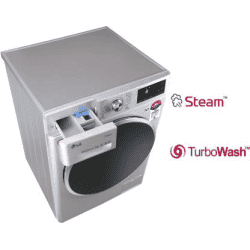 LG 7 Kg 5 Star Inverter Wi-Fi Fully-Automatic Front Loading Washing Machine | FHT1207ZWL | Luxury Silver