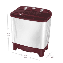 Kelvinator 6.5 kg Top Loading Semi-Automatic Washing Machine | KWS-A650CR | Cherry Red