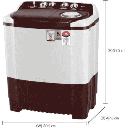 LG Semi Automatic Top Loading Washing Machine | 8 Kg | Burgundy | P8035SRAZ
