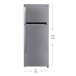 LG 471 L  3 Star Double Door Refrigerator | GL-T502FPZ3 | Silver