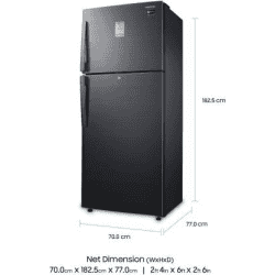 SAMSUNG 478 L Frost Free Double Door 2 Star Refrigerator | RT49K6338BS/TL | Black