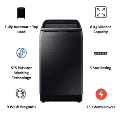 Samsung 7 kg 5 Star Fully Automatic Washing Machine | WA70N4770VV/TL | Black