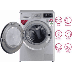 LG 6.5 Kg 5 Star Inverter Fully-Automatic Front Loading Washing Machine | FHT1265ZNL | Grey