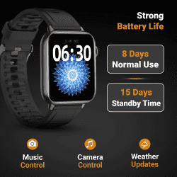 Fire-Boltt Supreme | Borderless LTPS UHD PRO | Smart Watch | Black