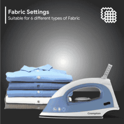 CROMPTON ACGEI-BRIO 1000 W Dry Iron | SKY BLUE