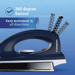 Crompton Rhino Plus 1250 Watt Blue Heavy weight Dry Iron ACGEI-RHINOPLUS | Golden American Heritage Coating