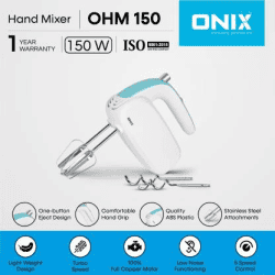Onix OHM 150 150 W Hand Blender | White Cyan Blue