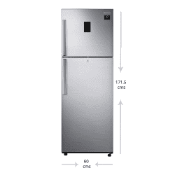 Samsung 345 L 3 Star Frost Free Top Mount Refrigerator Refined Inox | RT37T4433S9/HL