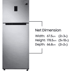 SAMSUNG 415 L Frost Free Double Door 2 Star Refrigerator | RT42M5538S8/TL | Elegant Inox