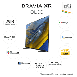 Sony Bravia XR-| 138.8 cm (55 inch) | 4K Ultra HD Smart OLED Google TV XR-55A80J | Black