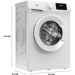 TCL 8 kg Fully Automatic Front Load with In-built Heater | TWF80-G123061A03 | White