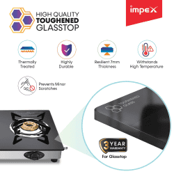 Impex Aspira 3B Glasstop Gas Stove