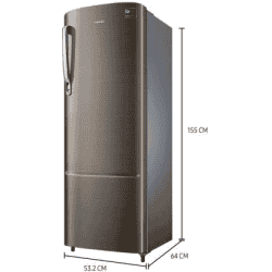 Samsung 255 L 3 Star Direct-Cool Single Door Refrigerator  | RR26T373YDX/HL |  Luxe Brown