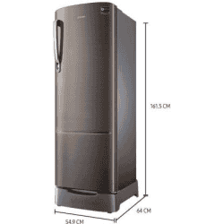 SAMSUNG 255 L Direct Cool Single Door 3 Star Refrigerator with Base Drawer  | RR26T389YDX/HL | Luxe Brown