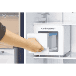 SAMSUNG 244 L Frost Free Double Door 3 Star Convertible Refrigerator with Curd Maestro | RT28T3A336W/HL | Mystic Overlay White