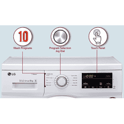 LG 6 Kg 5 Star Inverter Fully-Automatic Front Loading Washing Machine | FHM1006SDW | White