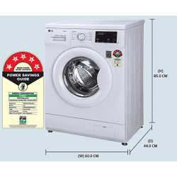 LG 6 Kg 5 Star Inverter Fully-Automatic Front Loading Washing Machine | FHM1006SDW | White
