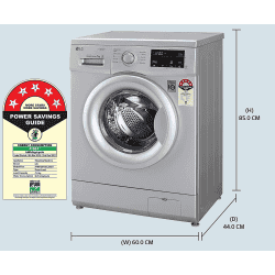 LG 7 Kg 5 Star Inverter Touch Control Fully-Automatic Front Load Washing Machine | HM1207SDL | Silver