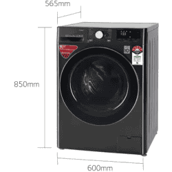 LG 8 kg Fully Automatic Front Load | FHV1408ZWB | Black