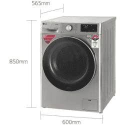 LG 8 kg Fully Automatic Front Load with In-built Heater | FHV1408ZWP | Silver