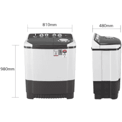 LG 7 kg Semi Automatic Top Load | P7020NGAZ | Grey, White