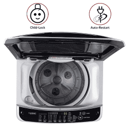 LG 8.0 Kg Inverter Fully-Automatic Top Loading Washing Machine | T80SJSF1Z | Silver