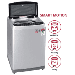 LG 8.0 Kg Inverter Fully-Automatic Top Loading Washing Machine | T80SJSF1Z | Silver