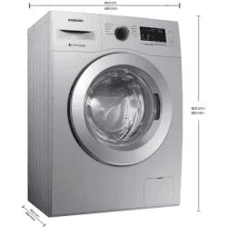 SAMSUNG 6.5 kg Fully Automatic Front Load with In-built Heater | WW65R20GLSS/TL | Silver