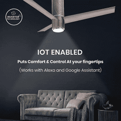 Orient Electric Aeroslim BLDC motor Smart Ceiling Fan with IOT | 1200mm | Remote & Under light | Champagne Brown