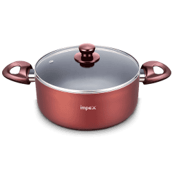 Impex Aluminium Biriyani Pot | 10 L | Maroon | ISP 3213