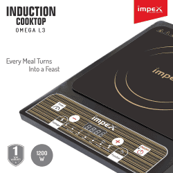 IMPEX OMEGA L3 Induction Cooktop Push Button | Black Gold