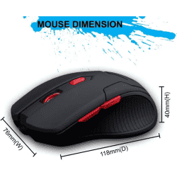 ZEBRONICS Feather Wired Optical Gaming Mouse USB 2.0 | Black