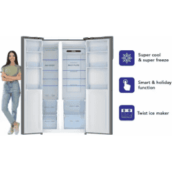 Haier 570 L Frost Free Side by Side Refrigerator | HRF-622SS | Silver