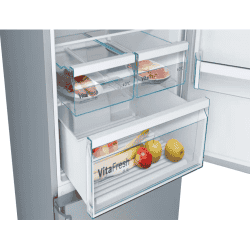 Bosch 559 Ltrs 2 Star Frost Free Double Door Refrigerator KGN56XI40I | Inox-easyclean