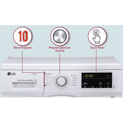 LG Front Load Washing Machine | Inverter Direct Drive | 6.5Kg  | White | FHM1065SDW