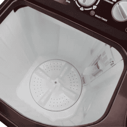Haier 6.5 kg Semi Automatic Top Load | HTW65-187BO | White, Maroon