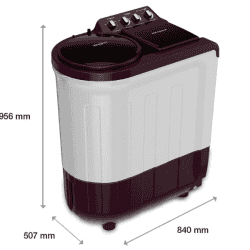 Whirlpool Semi Automatic Washing Machine | 7.5 Kg | 5 Star | ACE 7.5 30274 | Wine Dazzle