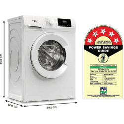 TCL 8 kg Fully Automatic Front Load with In-built Heater TWF80-G123061A03| White