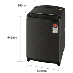 LG 10 kg Fully Automatic Top Load with In-built Heater | THD10SWP |  Black