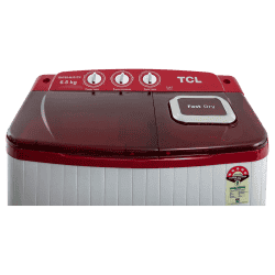 TCL 6.5 kg Semi Automatic Top Load Washing Machine | TWT65-N101TP | Burgundy