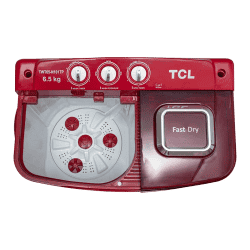 TCL 6.5 kg Semi Automatic Top Load Washing Machine | TWT65-N101TP | Burgundy