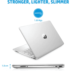 HP Ryzen 5 Hexa Core 5500U | 8 GB/512 GB SSD/Windows 11 Home |15s- eq2144au | Thin and Light Laptop | 15.6 inch | Natural Silver