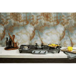 Nestron Nuclea 3 Burner | High Powered Brass Burner Gas Stove | Cooktop with Glass Top and Stainless Steel Body