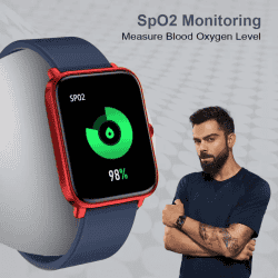 Fire Boltt Smart Watch| BSW026 |  Ninja Pro Max HD Full Touch | Red Navy