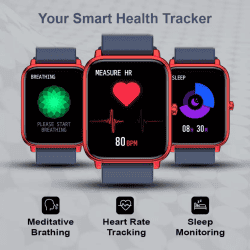 Fire Boltt Smart Watch| BSW026 |  Ninja Pro Max HD Full Touch | Red Navy