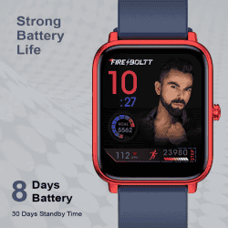 Fire Boltt Smart Watch| BSW026 |  Ninja Pro Max HD Full Touch | Red Navy
