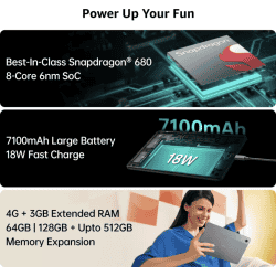 Oppo Pad Air | 4 GB RAM /128 GB ROM | 10.36 inch | Grey