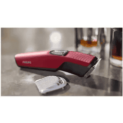 PHILIPS | BT1235/15 Trimmer 60 min Runtime 5 Length Settings | Maroon