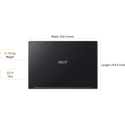 Acer ASPIRE 7 Gaming Laptop | AMD Ryzen 5 Hexa Core | R5-5500U | 8GB | 512GB | 4 GB Graphics | GTX1650 | Black | A715-42G-R2NE