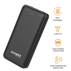 CONEKT Zeal Proton Pro 10000mAh Powerbank | Black